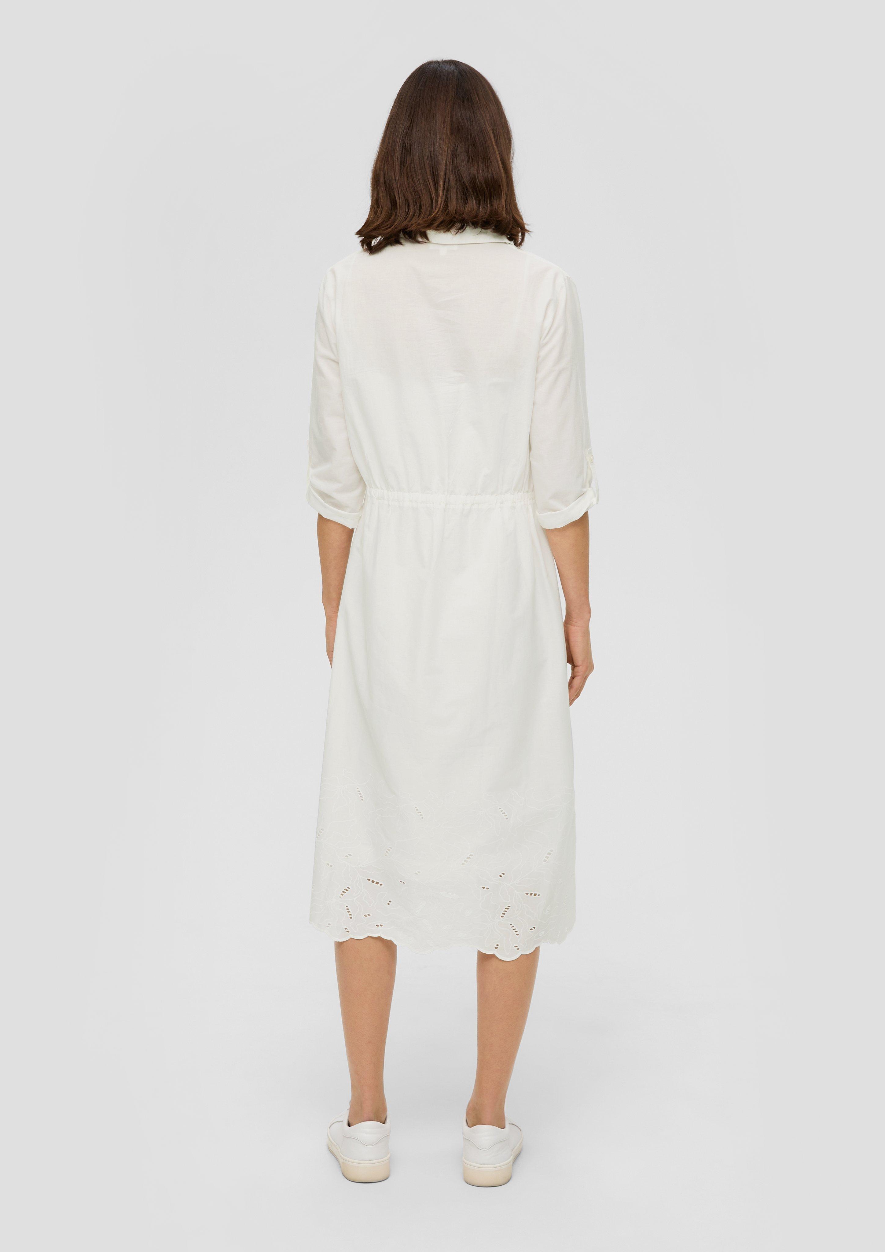 Langes Hemdkleid mit Broderie Anglaise  2144758-0210