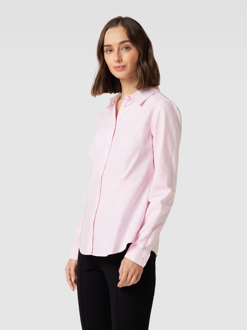 Hemdbluse mit Umlegekragen in rosé