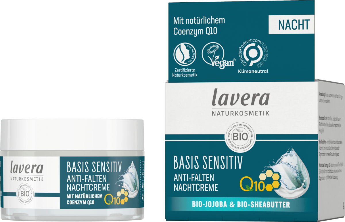 Anti Falten Nachtcreme Q10 Basis Sensitiv, 50 ml