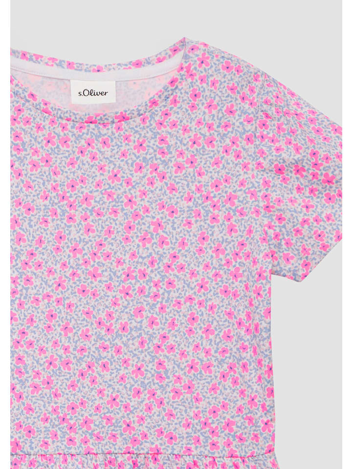 s.Oliver Kleid kurz in Weiß-mehrfarbig günstig kaufen