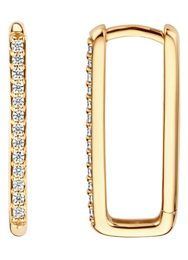 Orecchini color cipria in oro giallo 14 carati 7343YZI