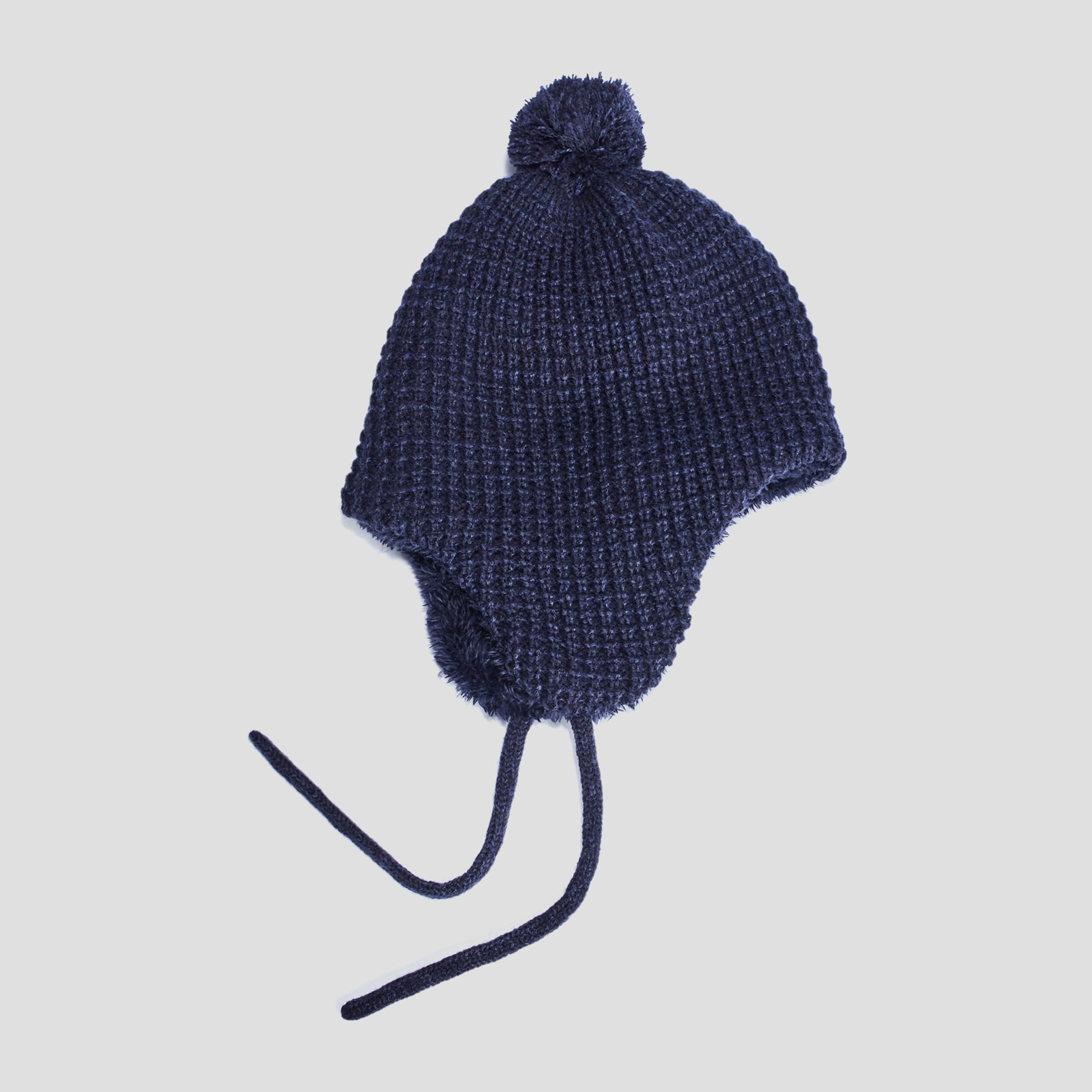 Bonnet péruvien tricoté bleu marine bébé garçon | La Halle