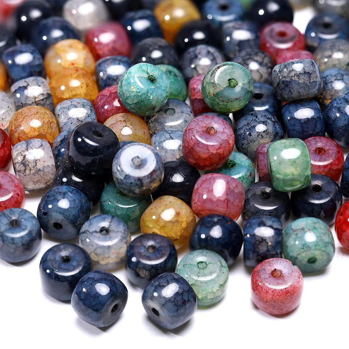 götäzer Mineralstein 300 Natursteinperlen im europäischen Stil, (1-St), Geeignet für die Herstellung von Armbändern, Halsketten und Schmuck