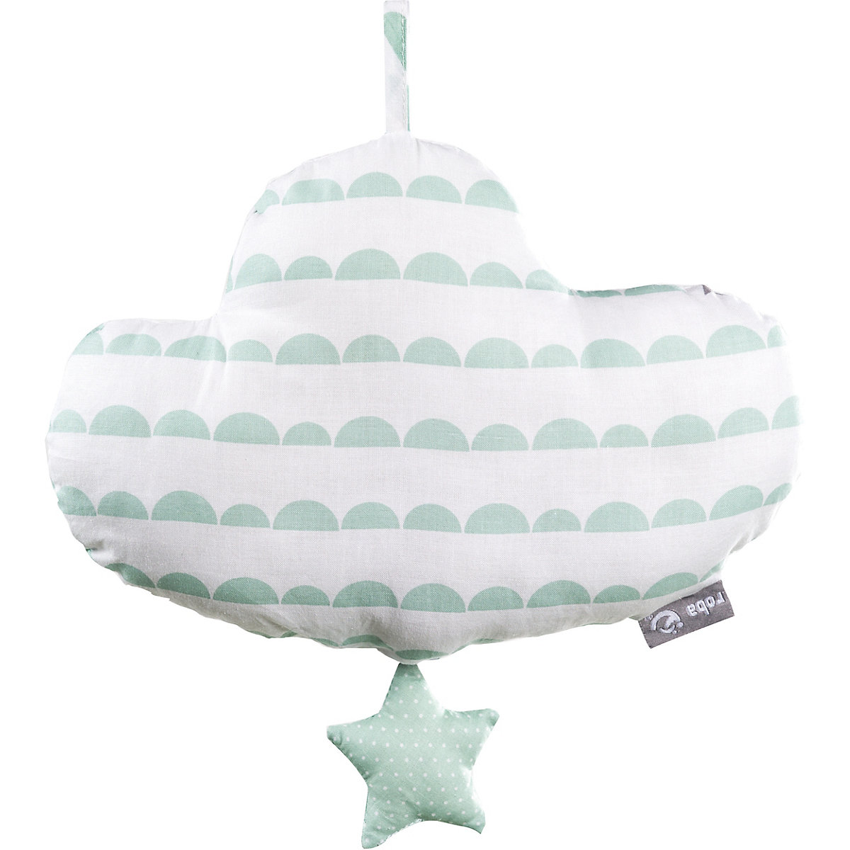 Spieluhr Happy Cloud, mit Stern, mint