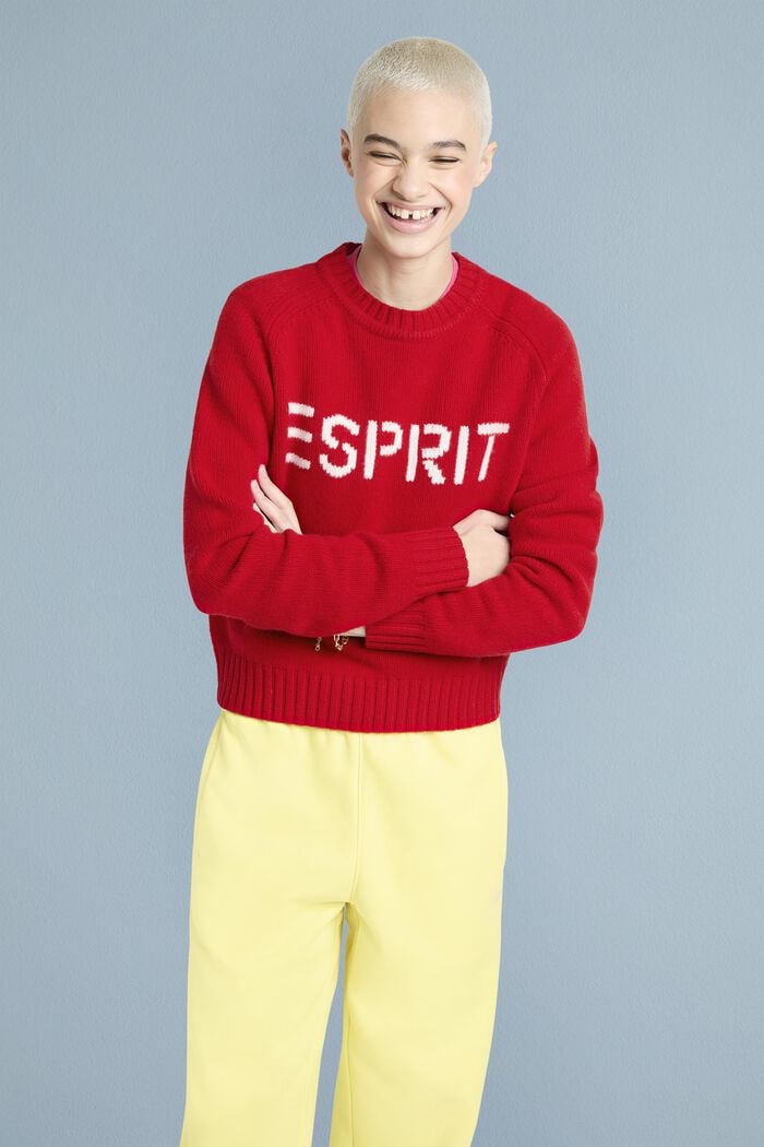Logo-Pullover aus Wolle und Kaschmir