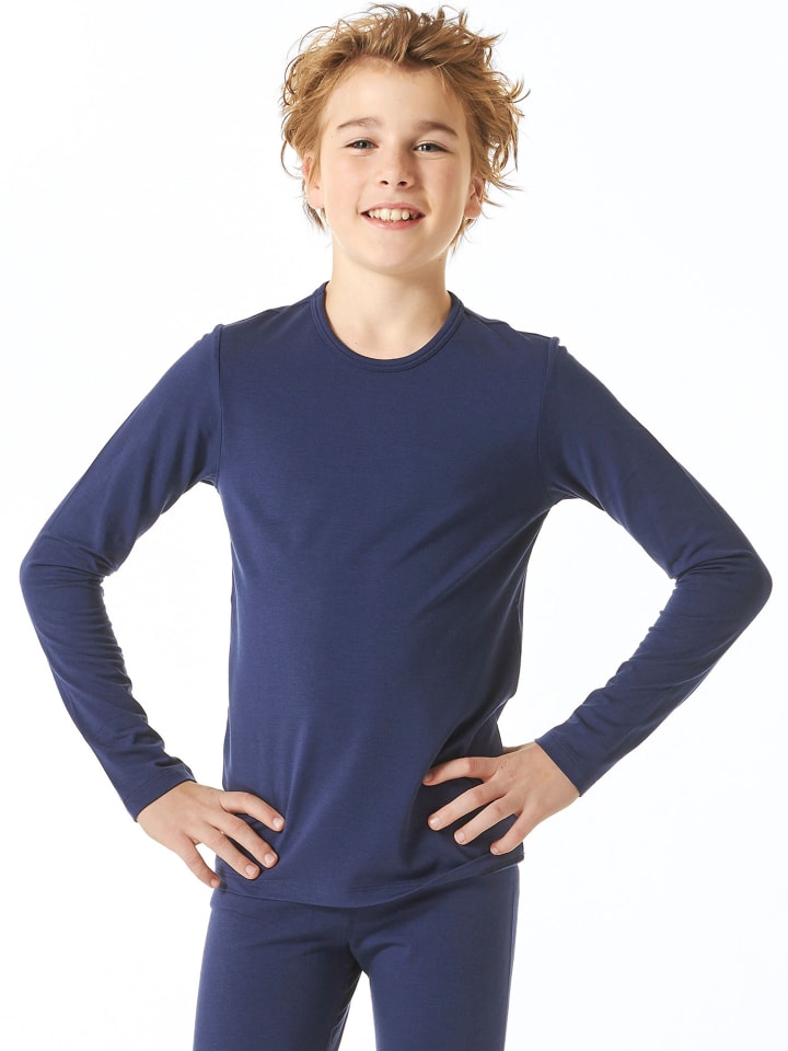 Schiesser Unterziehshirt Thermo in Blau günstig kaufen