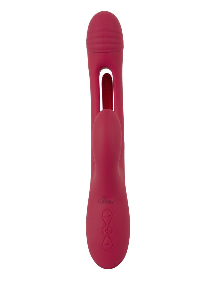 Sweet Smile Rabbitvibrator Rabbit Vibrator with G-Spot Stimulation in rot günstig kaufen 24 cm