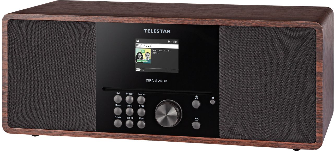 TELESTAR DIRA DAB /UKW Stereo Radio mit Bluetooth S 24 CD holzoptik