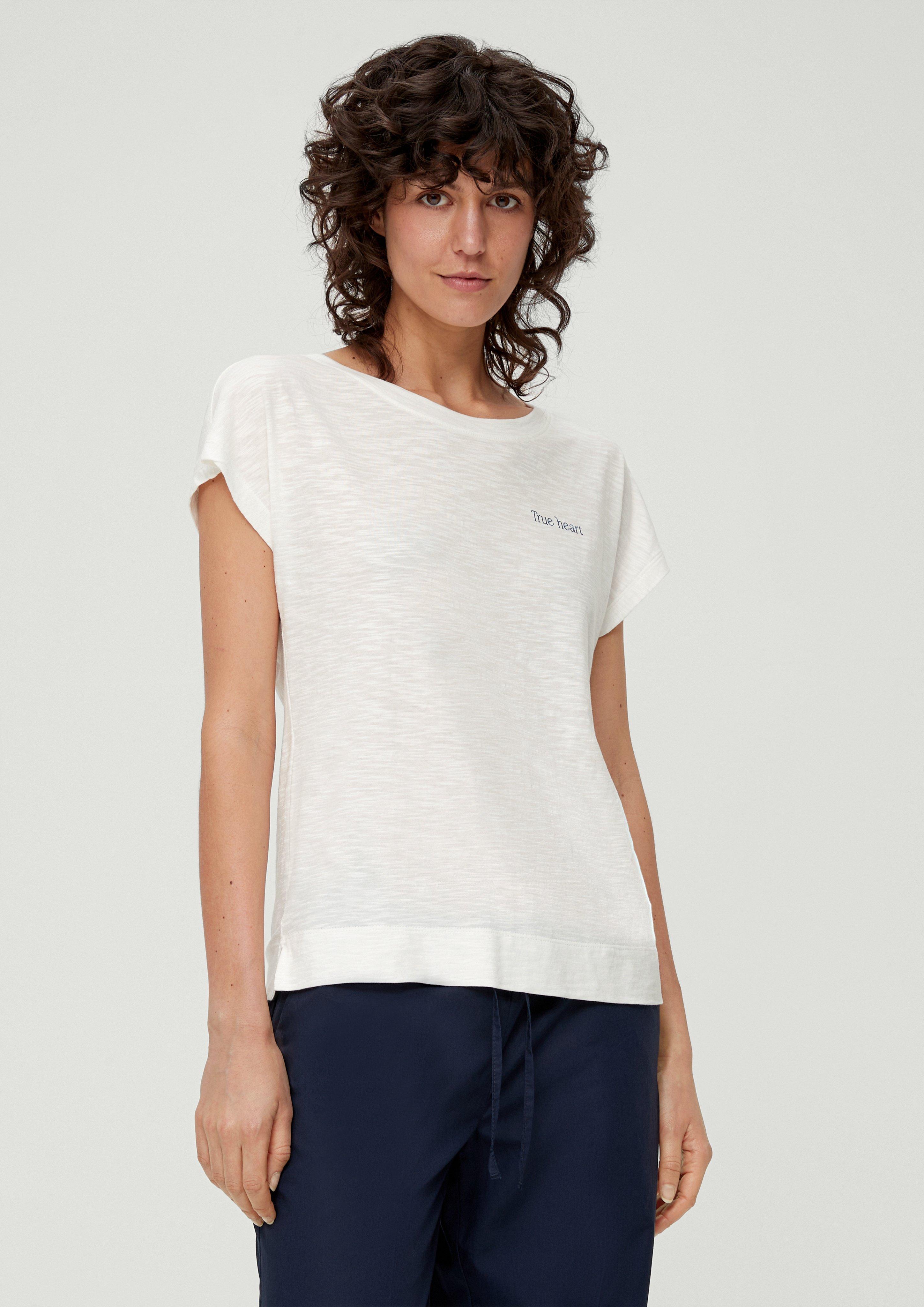 T-Shirt mit Flammgarnstruktur  2132895-02D0