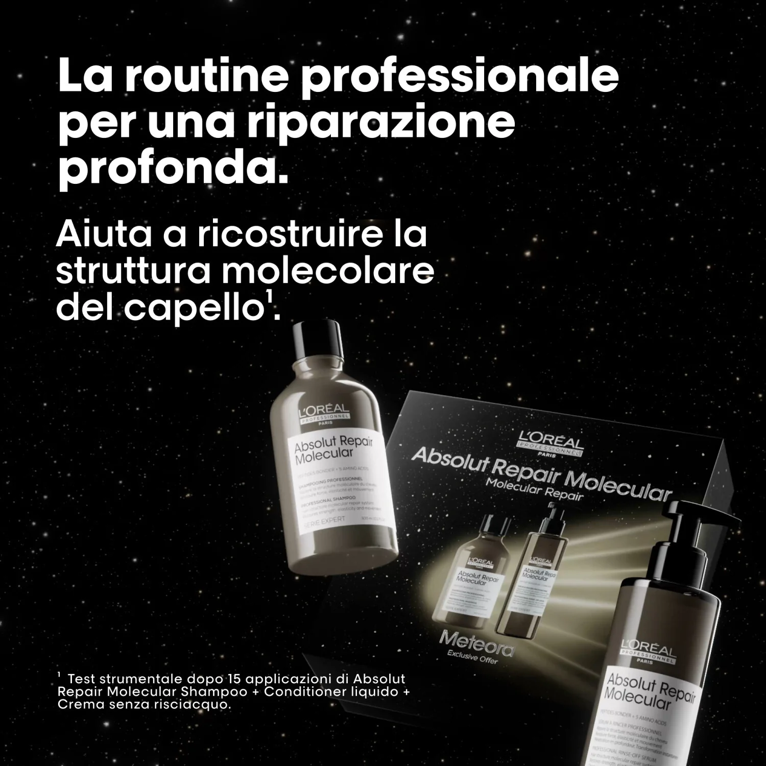 SERIE EXPERT New Cofanetto Natale Absolut Repair Molecular Shampoo + Conditioner - Cofanetti per Capelli, Shampoo Riparatore, Balsamo Riparatore Capelli