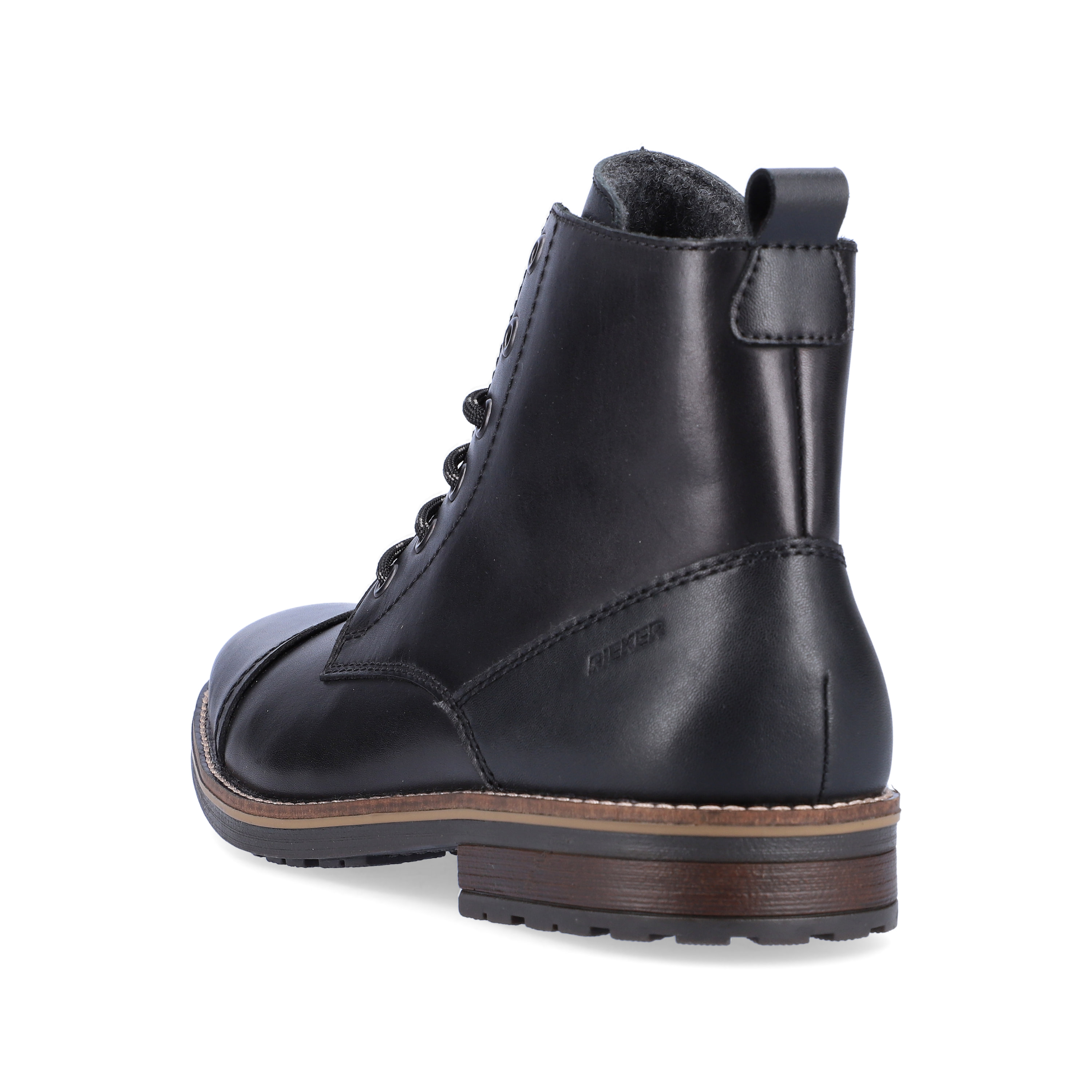Rieker Herren Schnürstiefel graphitschwarz