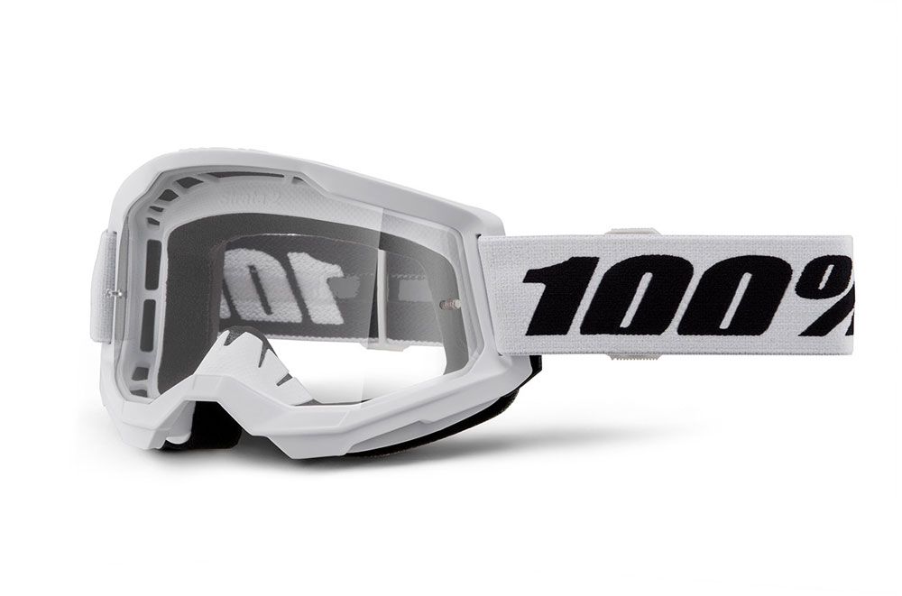 100% Strata 2 (Clear Lens FA23) White - Goggle kaufen | Bike-Discount