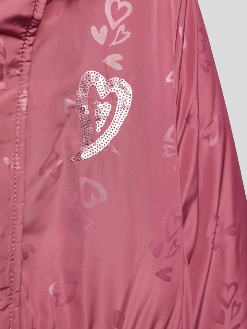 Jacke mit Allover-Motiv-Print in pink