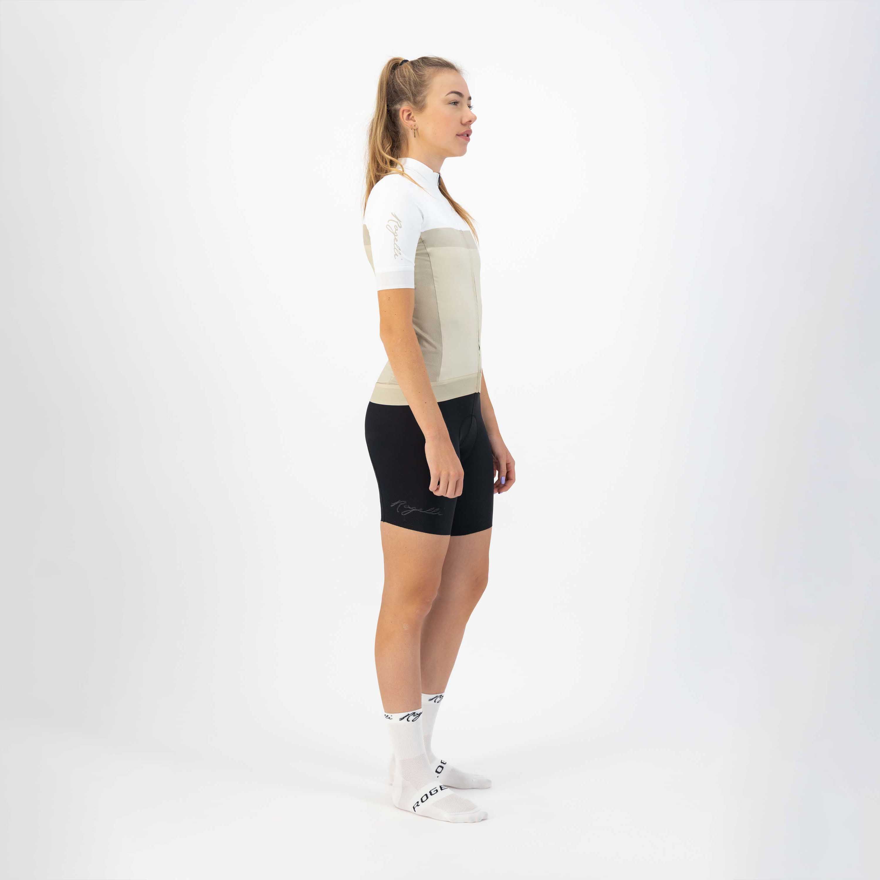 Rogelli Prime Sand/Weiß Damen Radtrikot Kurzarm