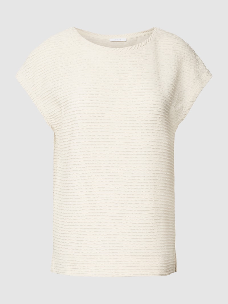 T-Shirt in Strukturmuster Modell 'Sabila' in offwhite