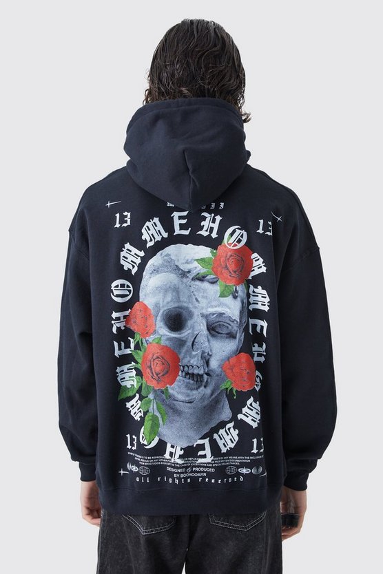 Oversize Hoodie mit Homme Print