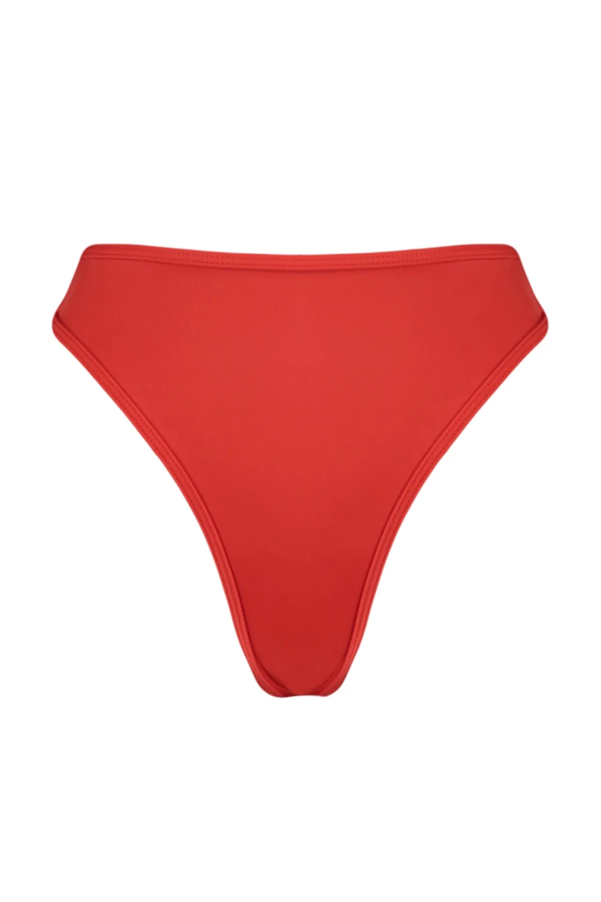 Trendyol Collection  Roter Tanga mit hoher Taille und hohem Beinausschnitt, Bikinihose TBESS23BA00294