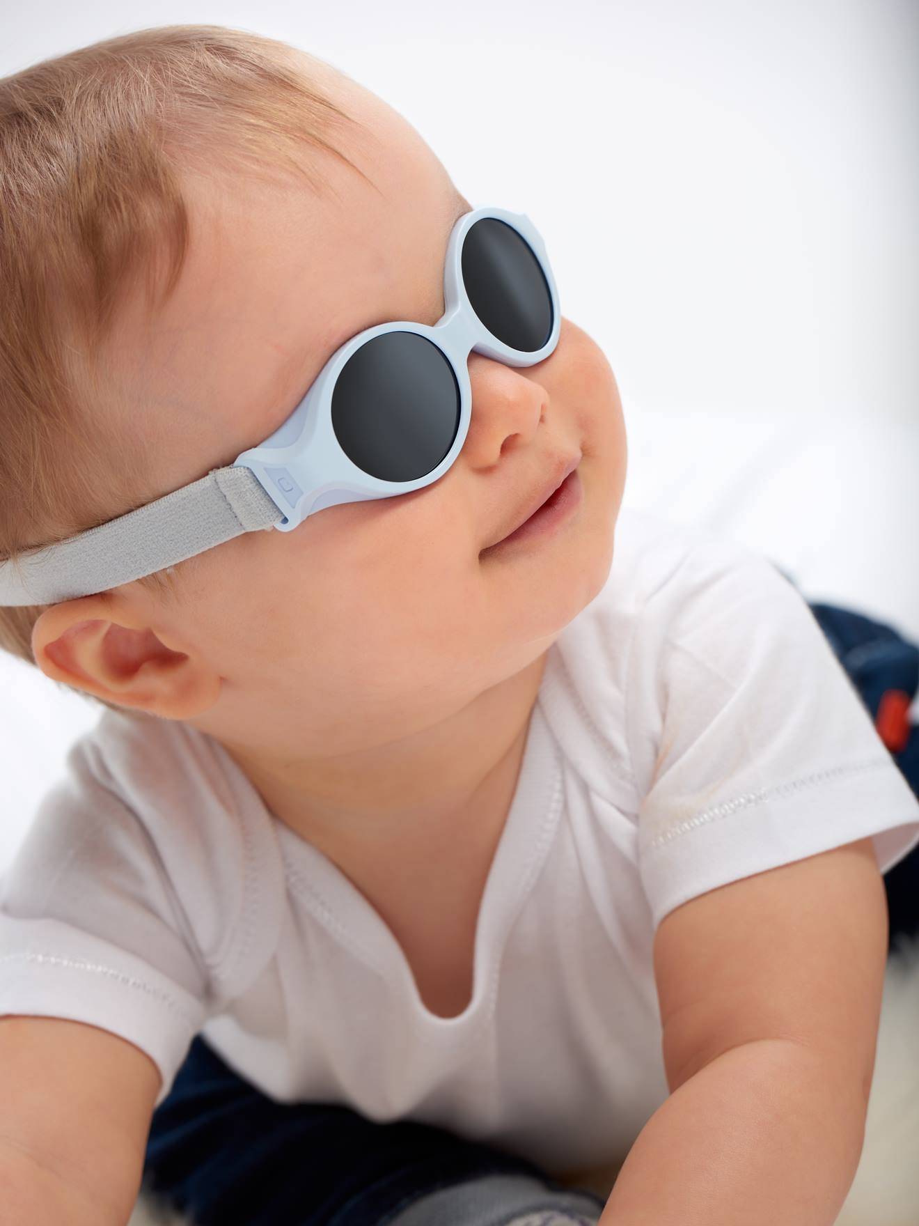 Lunettes de soleil BEABA pour bébé de 0 à 9 mois bleu clair uni
