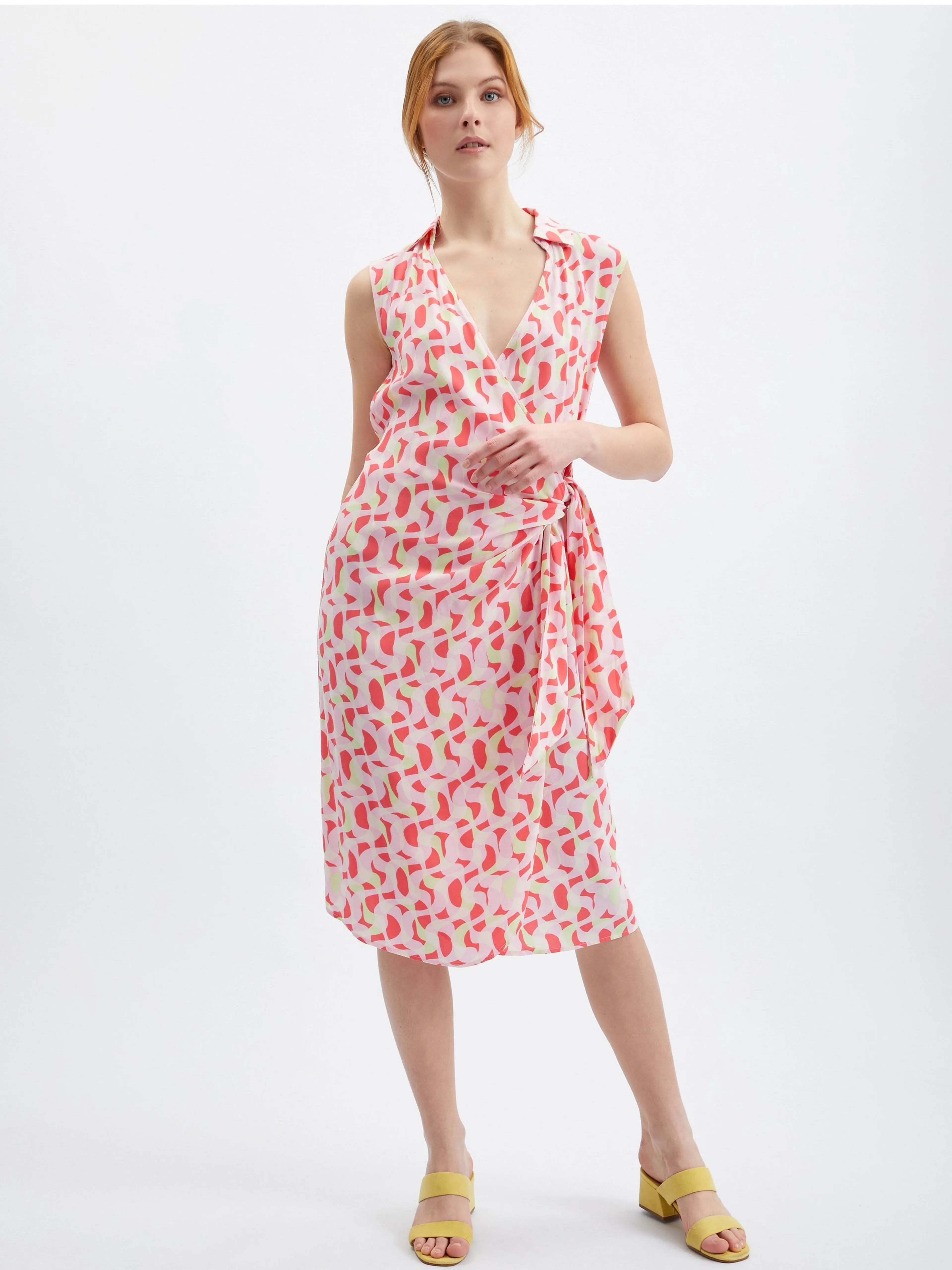 Pinkes gemustertes Damenkleid ORSAY
