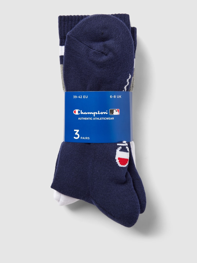 Socken mit Label-Detail im 3er-Pack in mittelgrau meliert
