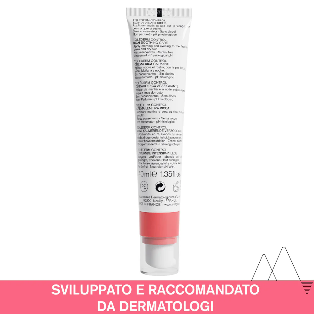TOLÉDERM CONTROL Crema Rica Toléderm Control - Crema facial de día calmante