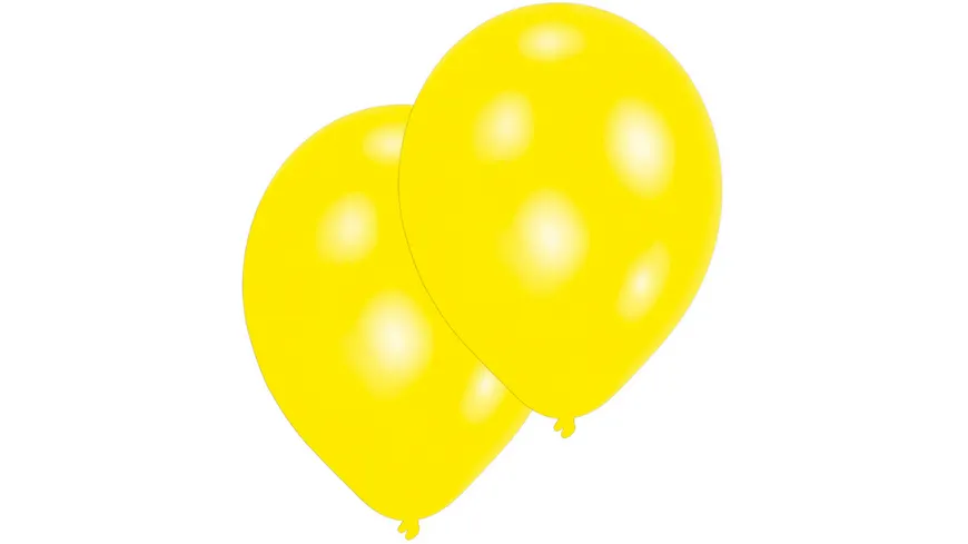 Amscan - 10 Latex Ballons gelb 27,5cm