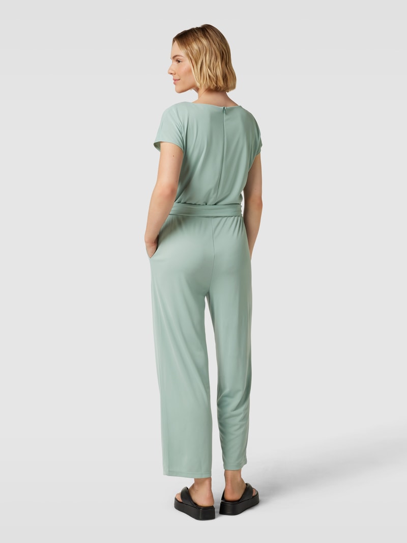 Jumpsuit mit Bindegürtel in lindgrün