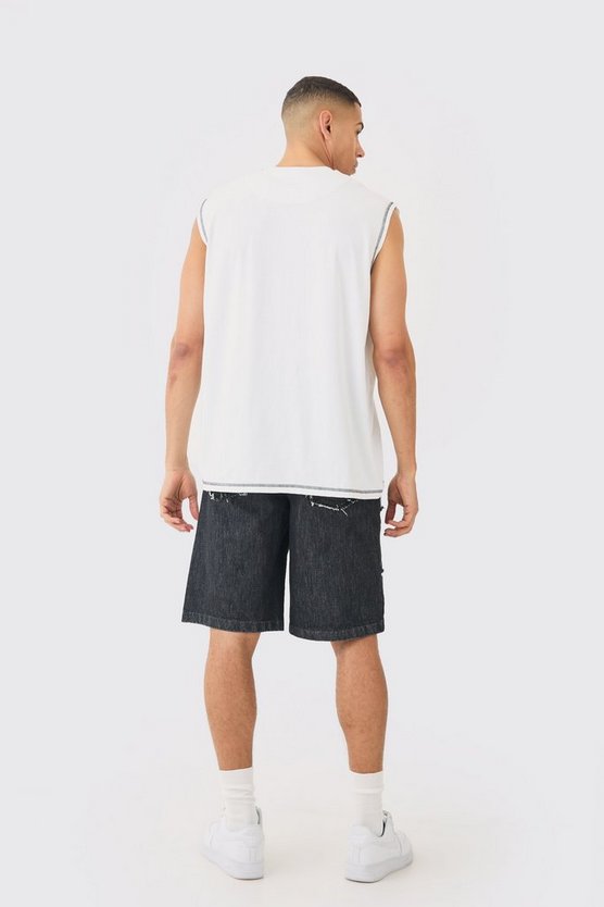 Oversize Kontrast-Tanktop