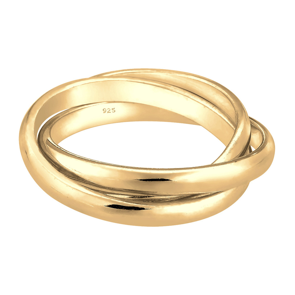 Elli Elli Bague Femmes Trio Enroulement Basique en Argent Sterling 925 Bague
