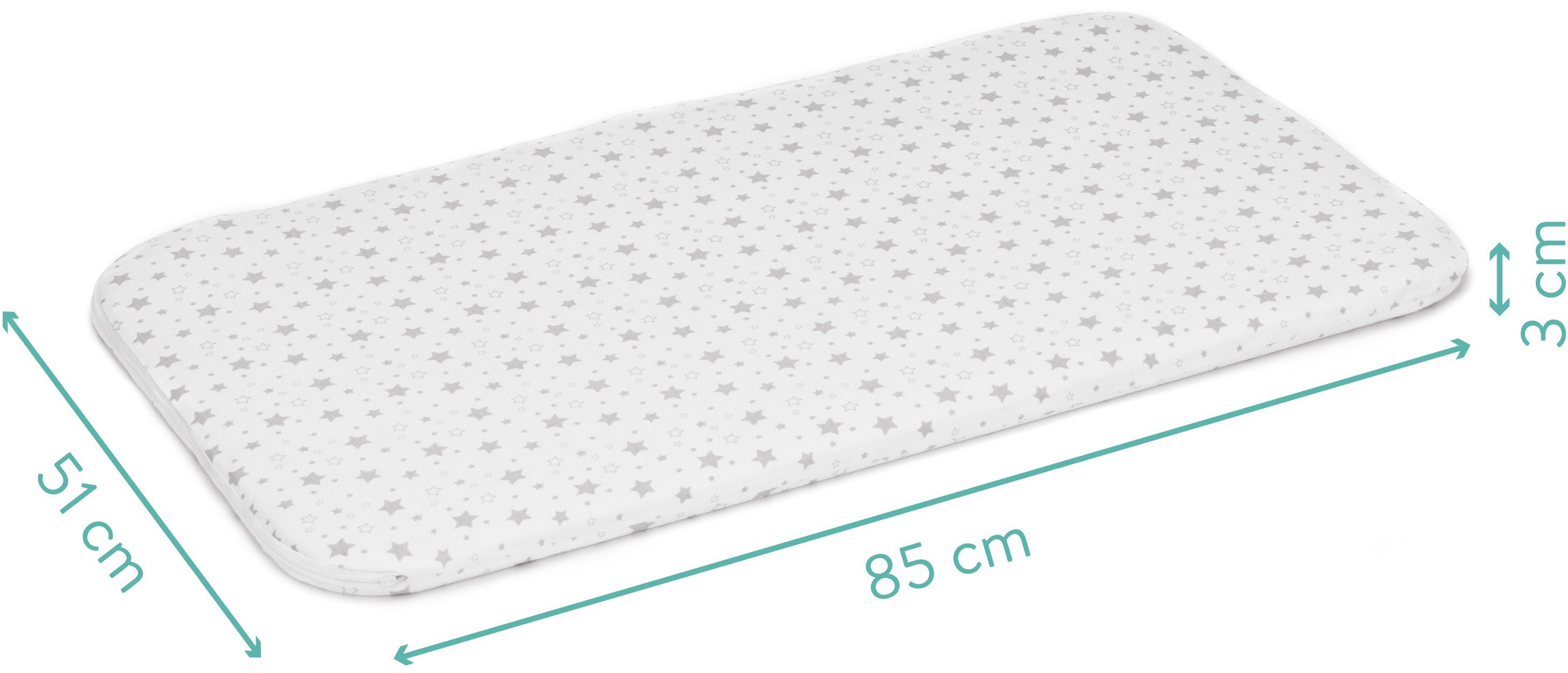 Fillikid Beistellbett Dream, stone, mit Reisetasche und Matratze