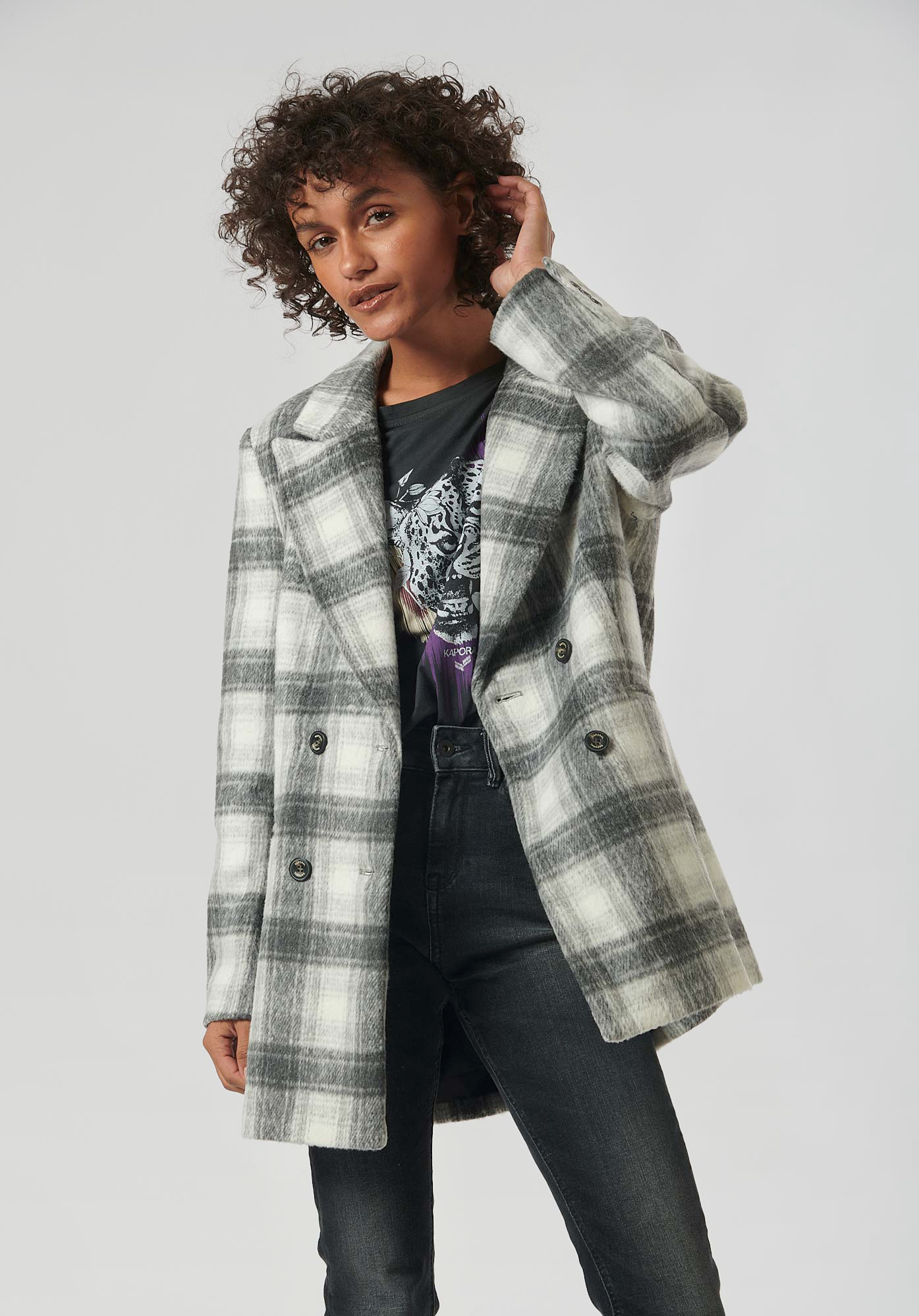 PICKY  Manteau gris femme