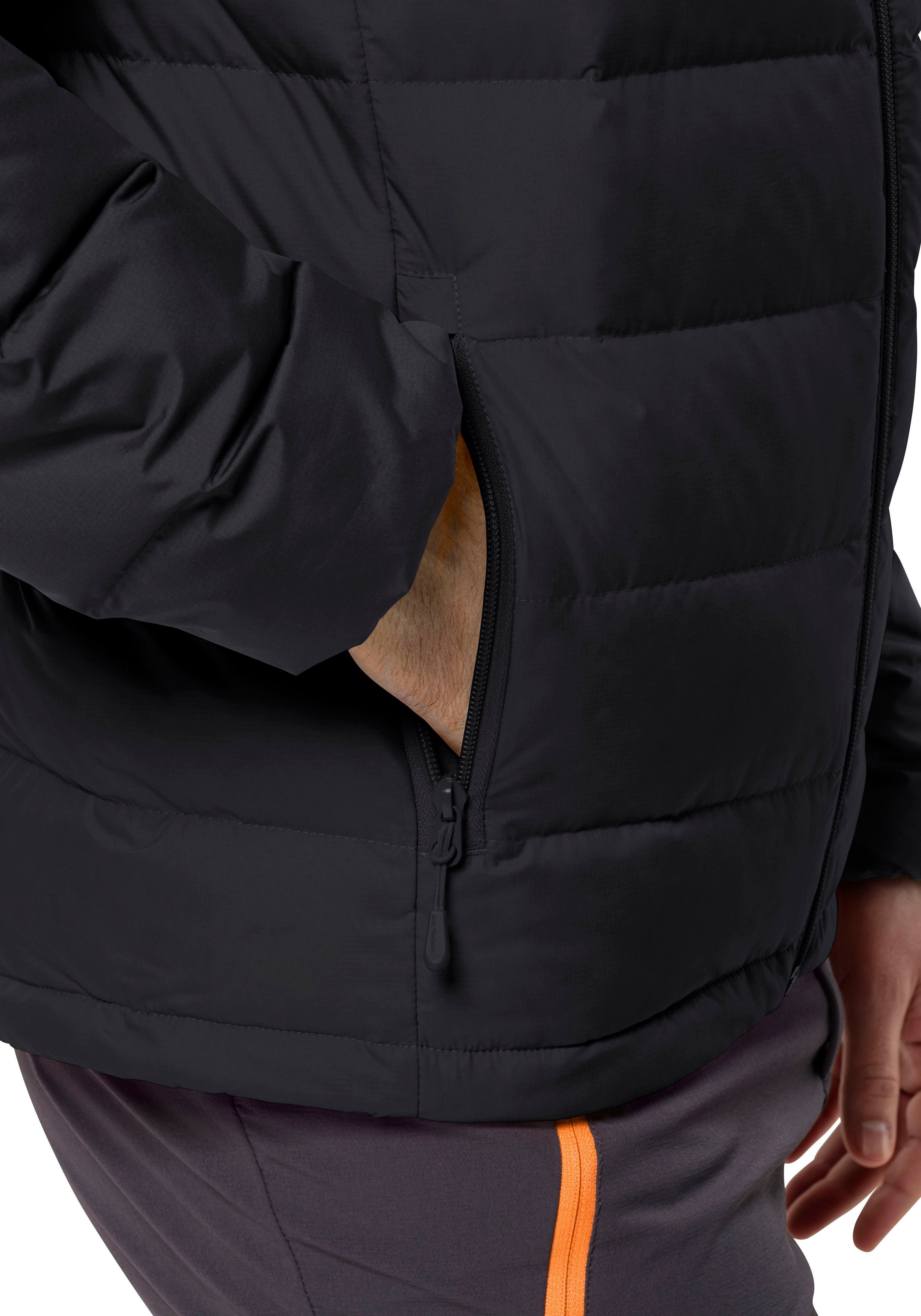 Jack Wolfskin Funktionsjacke ATHER DOWN HOODY M mit 700er-Daunenfüllung für Alltagsabenteuer in kalten Gefilden