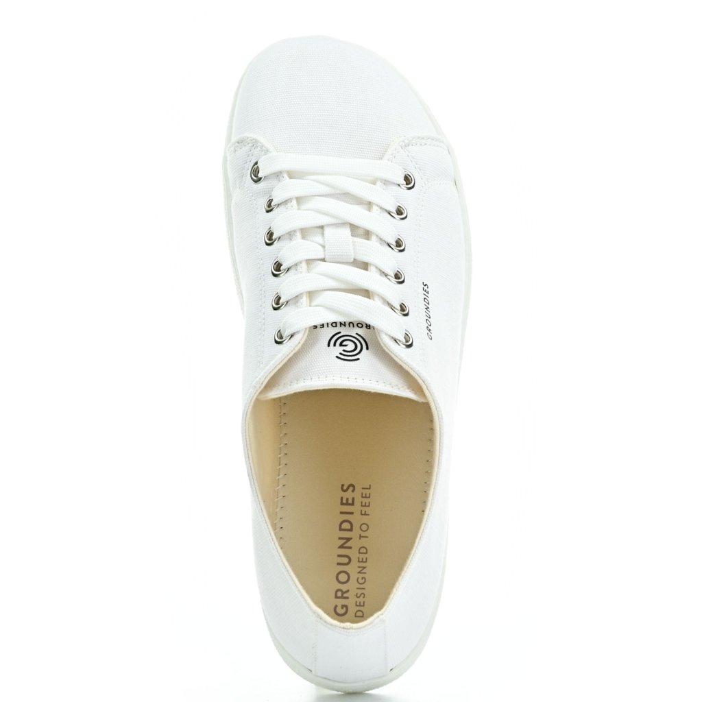 Groundies Lima White Canvas Barfußschuhe