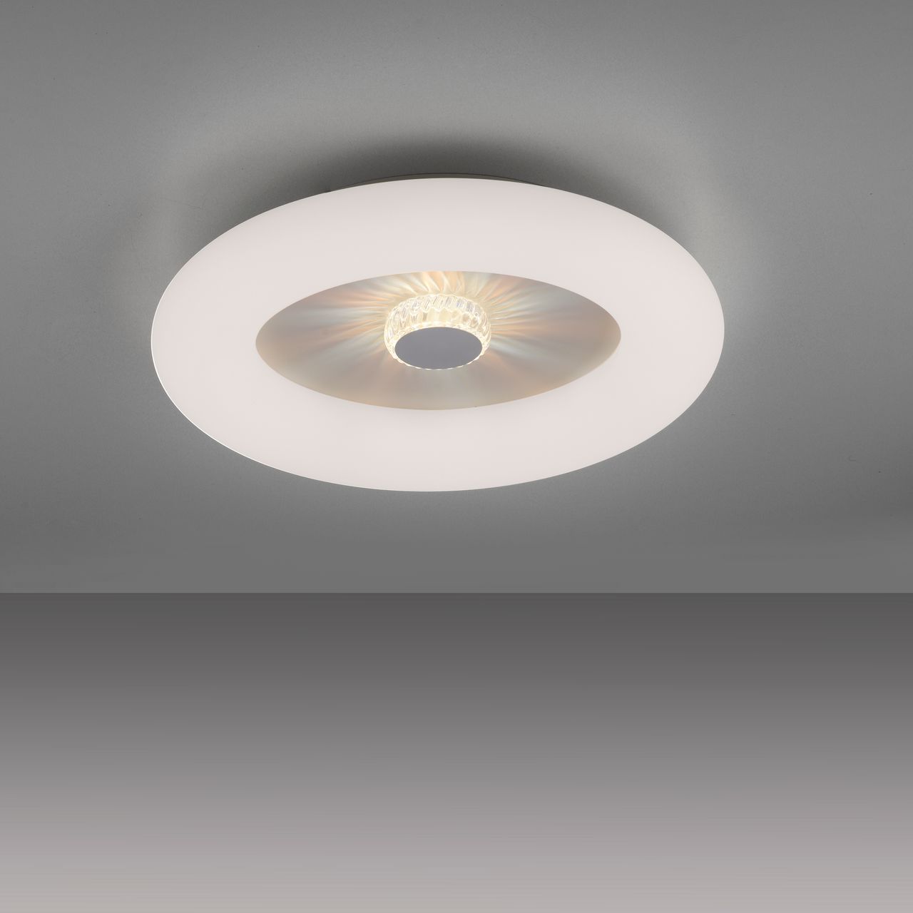 JUST LIGHT LeuchtenDirekt LED Deckenleuchte VERTIGO, CCT, dimmbar, Fernbedienung, Ø50 cm, IP20