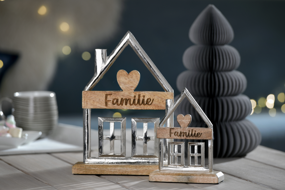 Deko-Haus Familie klein