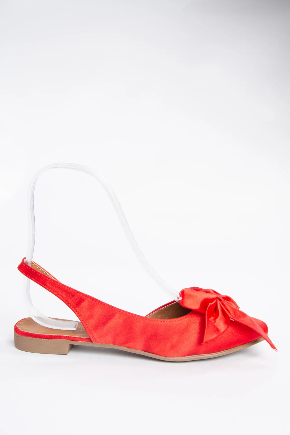 Fox Shoes  Damen-Ballerina aus rotem Satinstoff, Ballerina H726809004