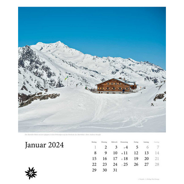 HÜTTEN UNSERER ALPEN 2024 - Kalender