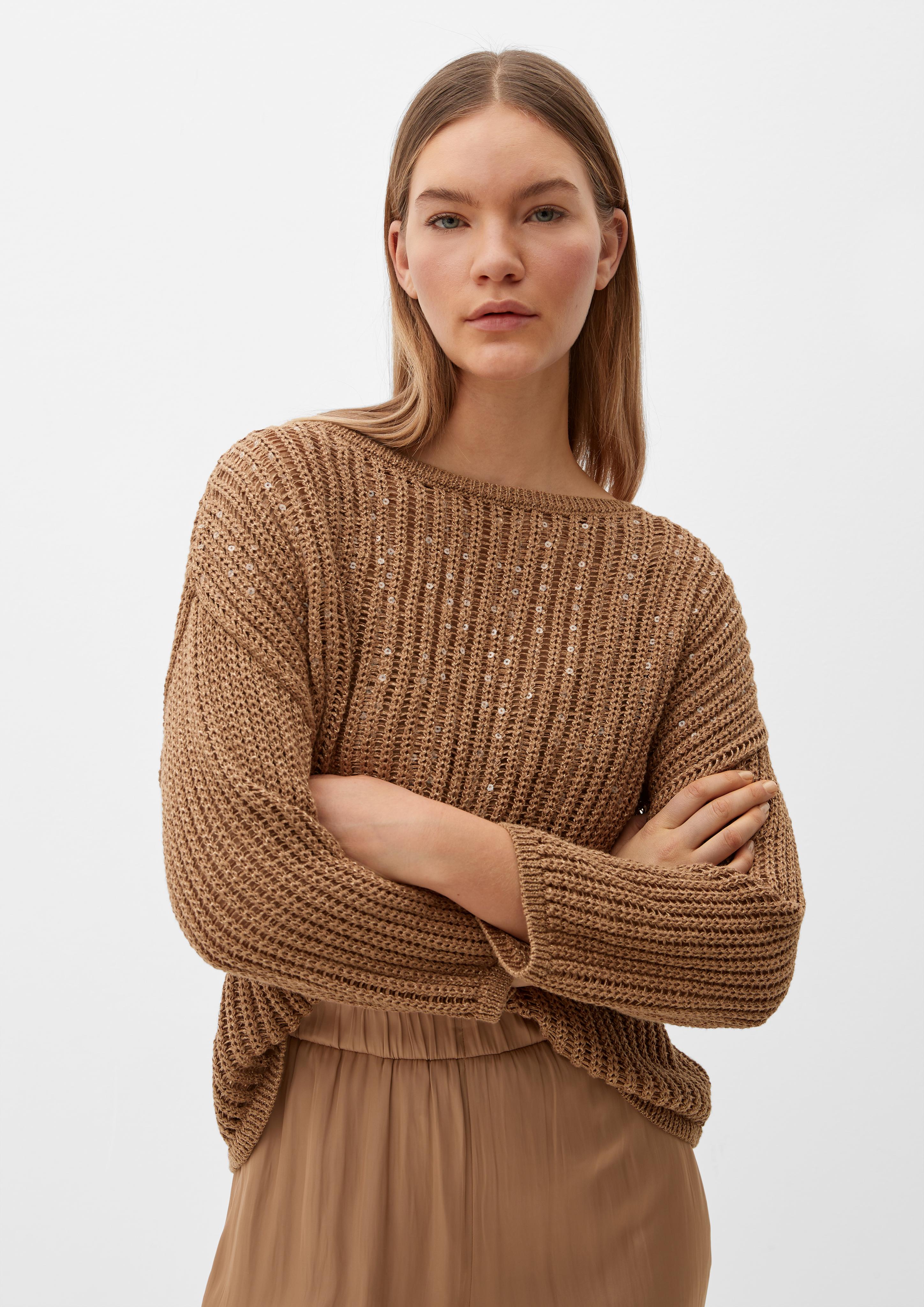 Strickpullover mit Pailletten  2126682-8461
