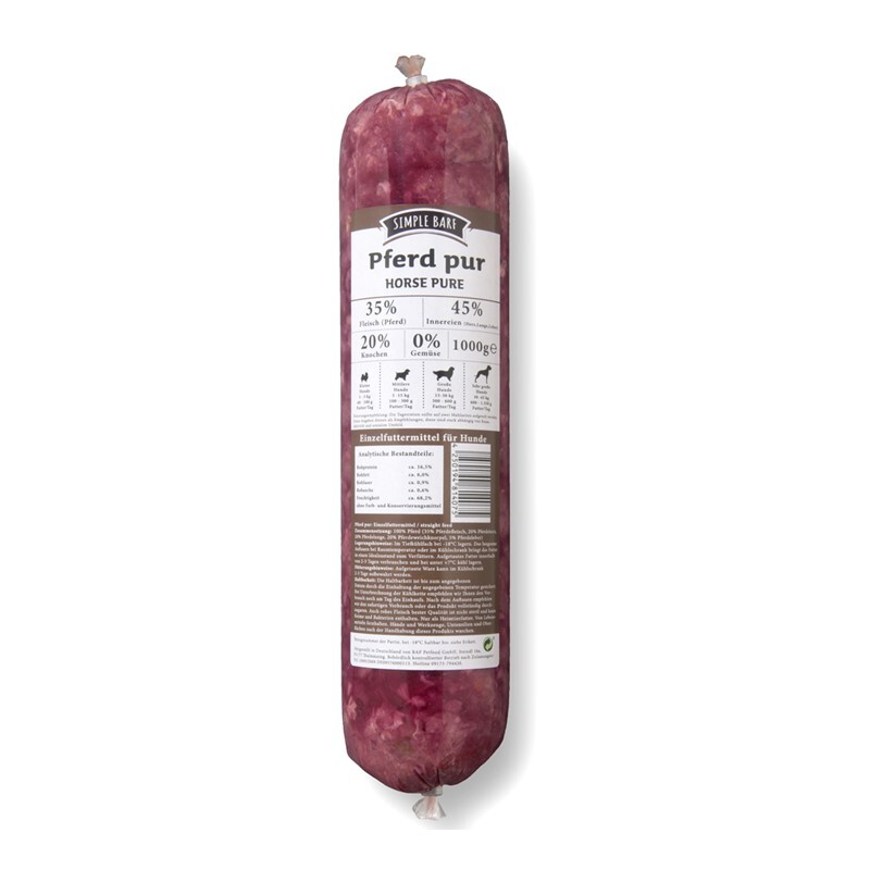 Simple BARF BARF/ Frostfutter Simple BARF Pferd pur 24x1 kg