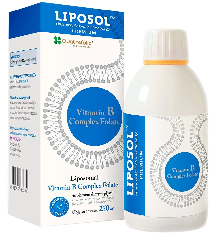 Liposol liposomalni vitamin B kompleks folat, tečnost