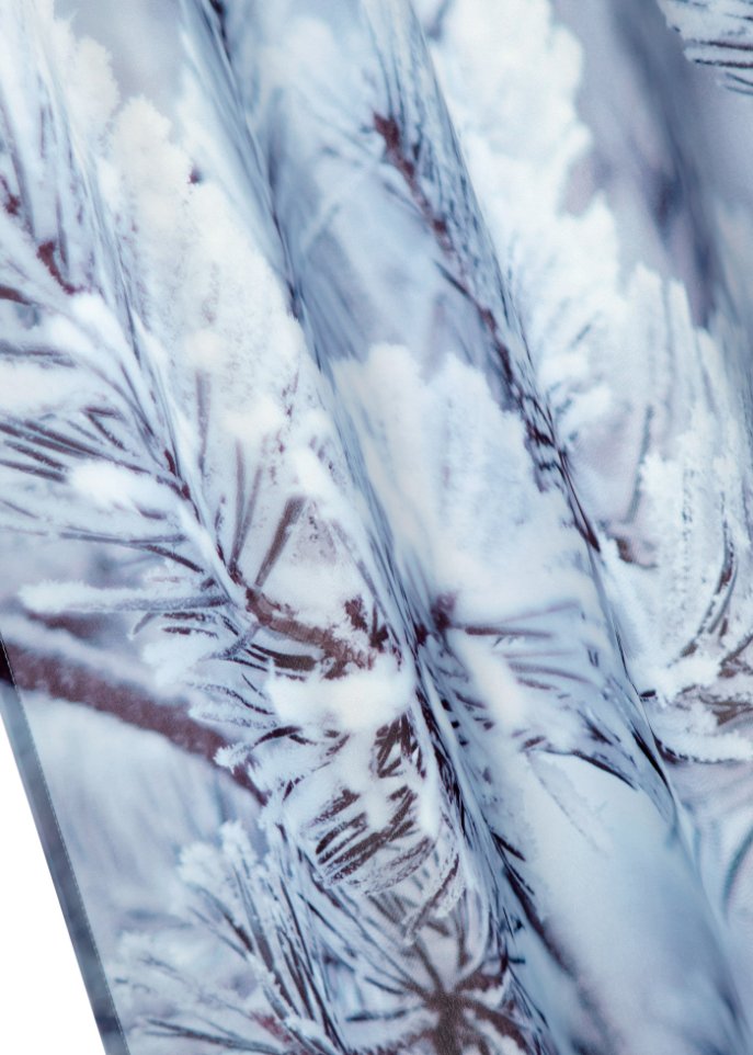 Vorhang mit recycelter Polyester mit winterlichem Druck (1er Pack)