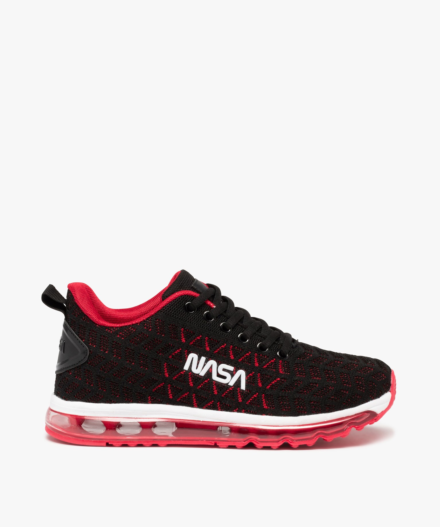 Baskets en maille bicolore fermeture lacets Garçon - Nasa noir | GEMO