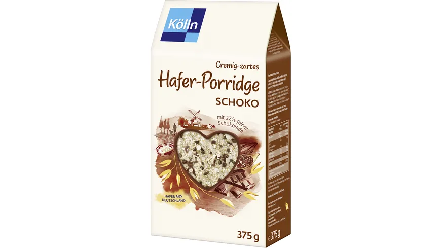 Kölln Cremig-zartes Hafer-Porridge Schoko 375g mit 22 % feiner Schokolade 375 g