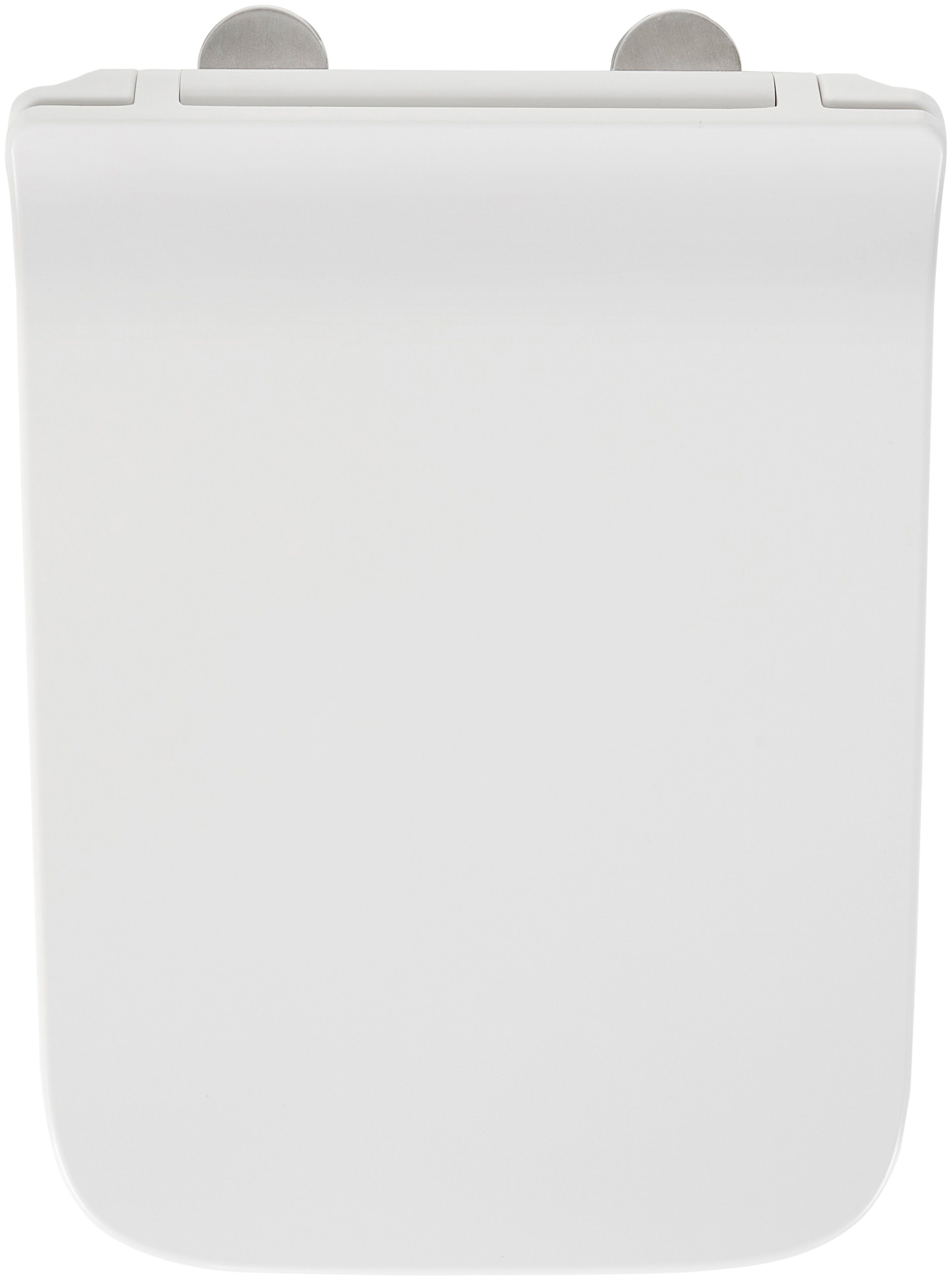 welltime Tiefspül-WC Trento eckig, wandhängend, Spülrandloses Tiefspül-WC, inkl. ToilettenSitz mit Softclose.