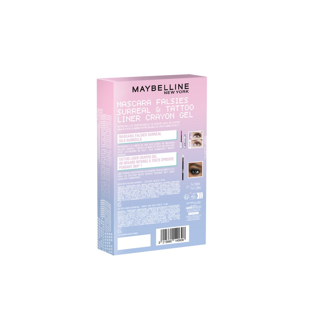 Maybelline New York Falsies Surreal, Tattoo liner Coffret Mascara Falsies Surreal et Tattoo Liner Crayon Gel