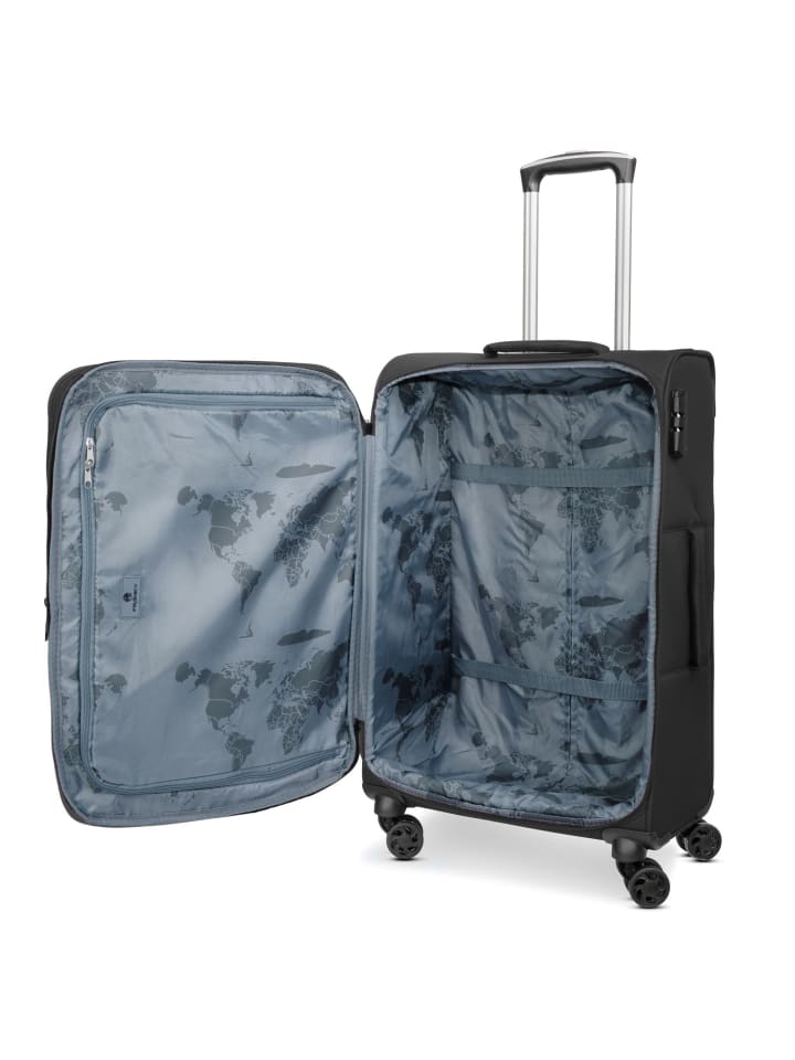 Franky Melbourne 3.0 4-Rollen Kofferset 3tlg. mit Dehnfalte in black günstig kaufen onesize