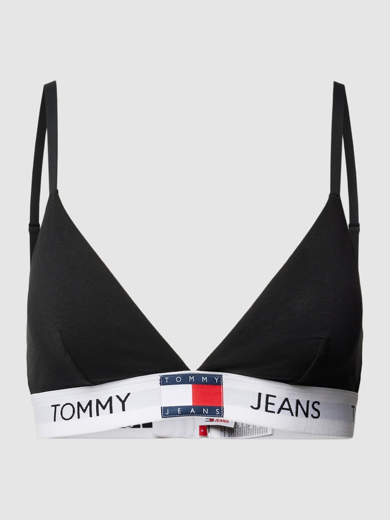 Triangel-BH mit Logo-Saum Modell 'HERITAGE' in schwarz