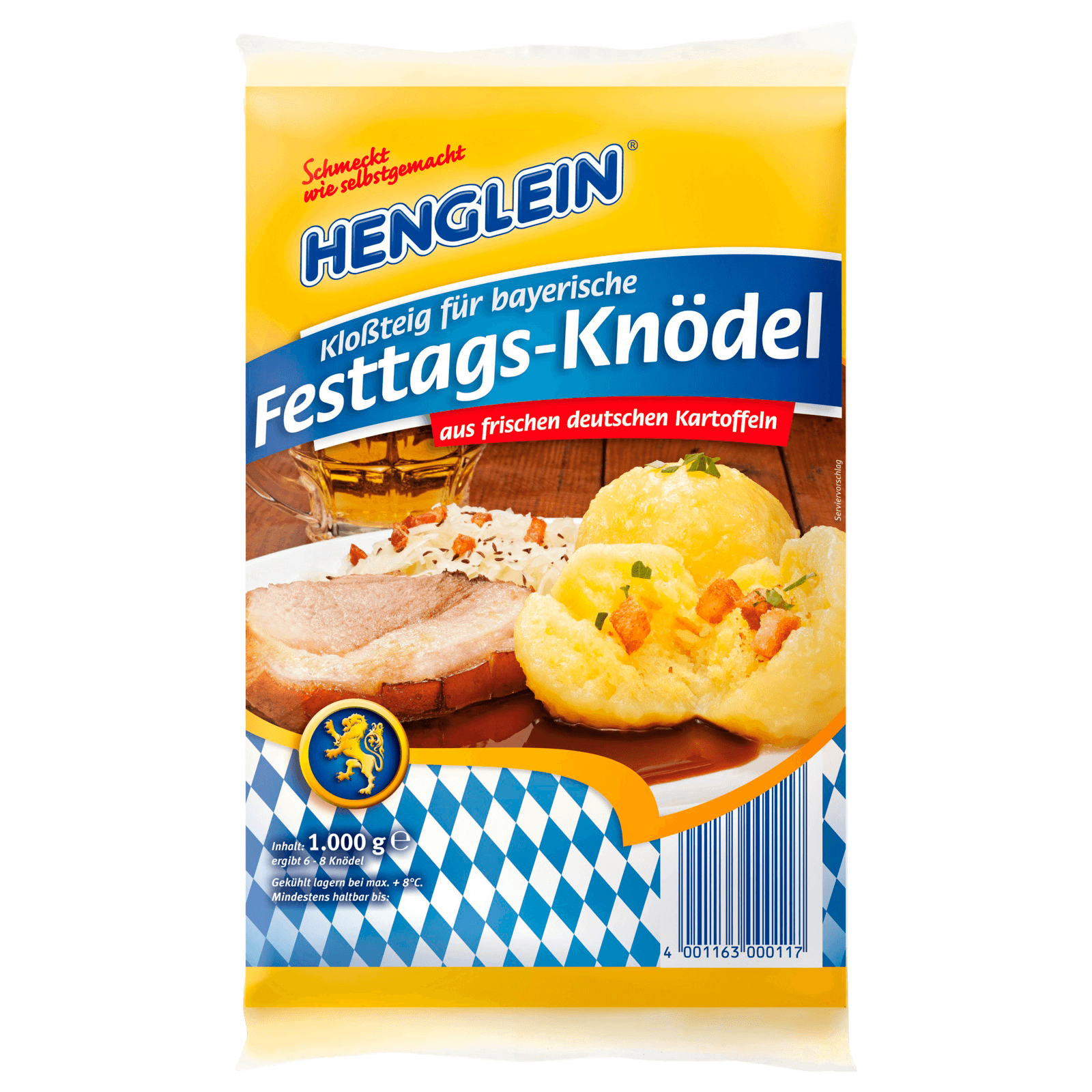 Henglein Kloßteig für rohe Klöße 1kg