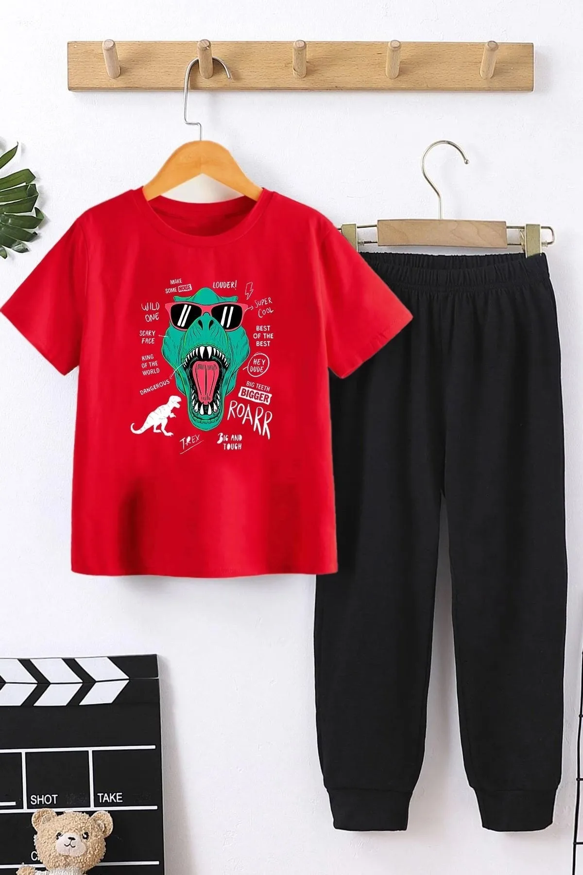 uyguntarz  T-Rex Bottom-Top-Trainingsanzug-Set für Kinder