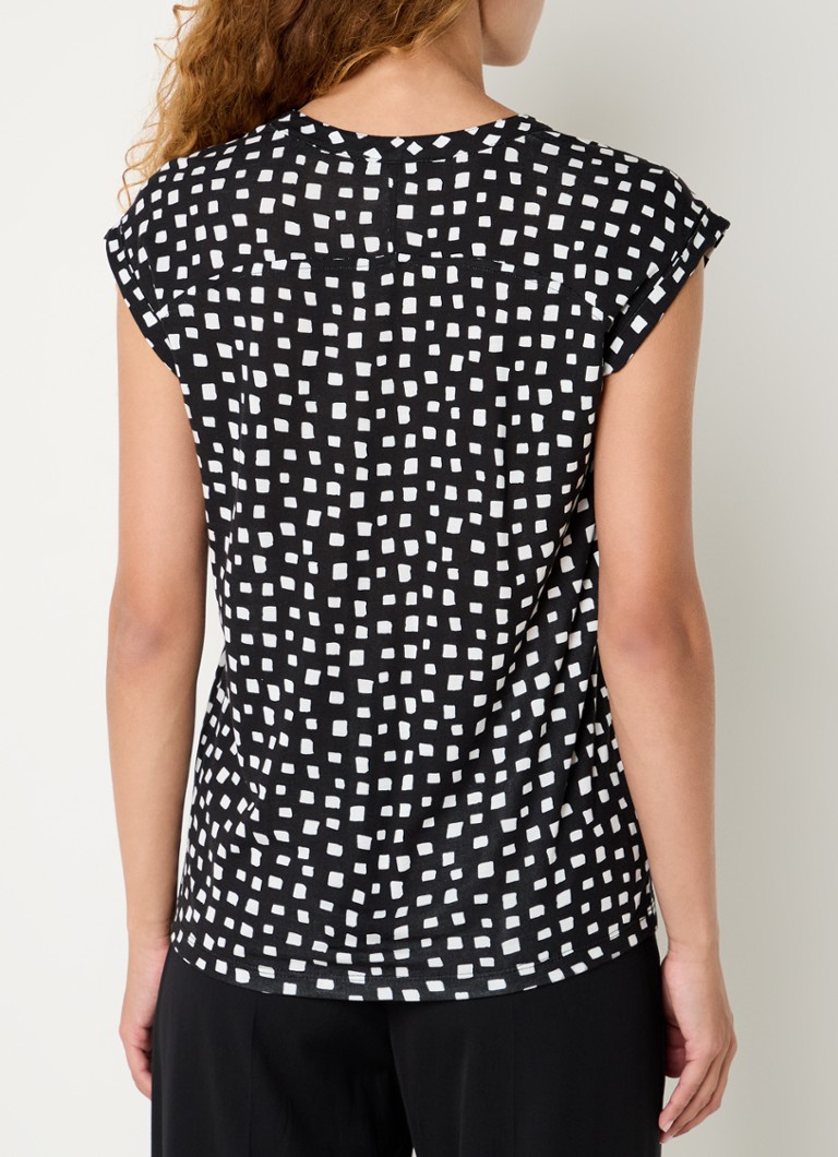 Top OPUS Sandi City con scollo a V stampato